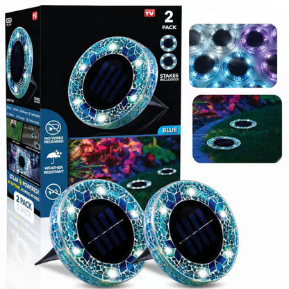 ⏰ Limited Time: 60% OFF!🛋️Solar Mosaic Lights – Waterproof LED Pathway Lights with Auto On/Off