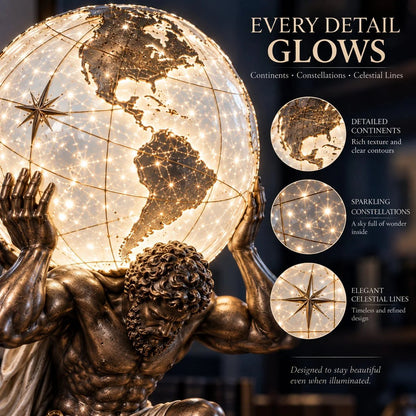 🌍 Atlas Illuminated World Sphere Lamp🌌