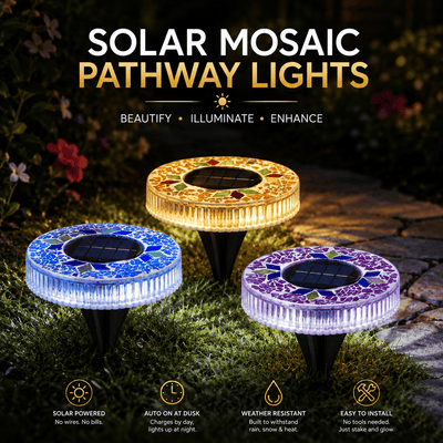 Mosaic Solar Disk Lights