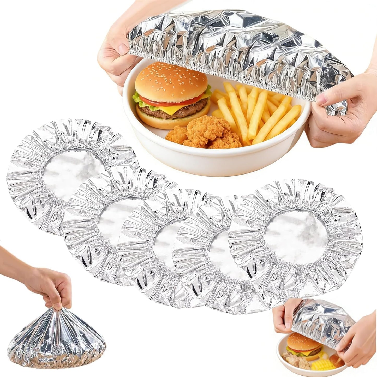💰 Buy More, Save More! 💰 🔄 Reusable Aluminum Foil Food Covers – Keep your food warm & fresh! 🔥🍽️