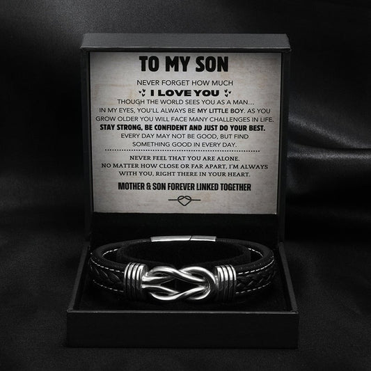 To My Son - Son's Infinity Bracelet Gift Set