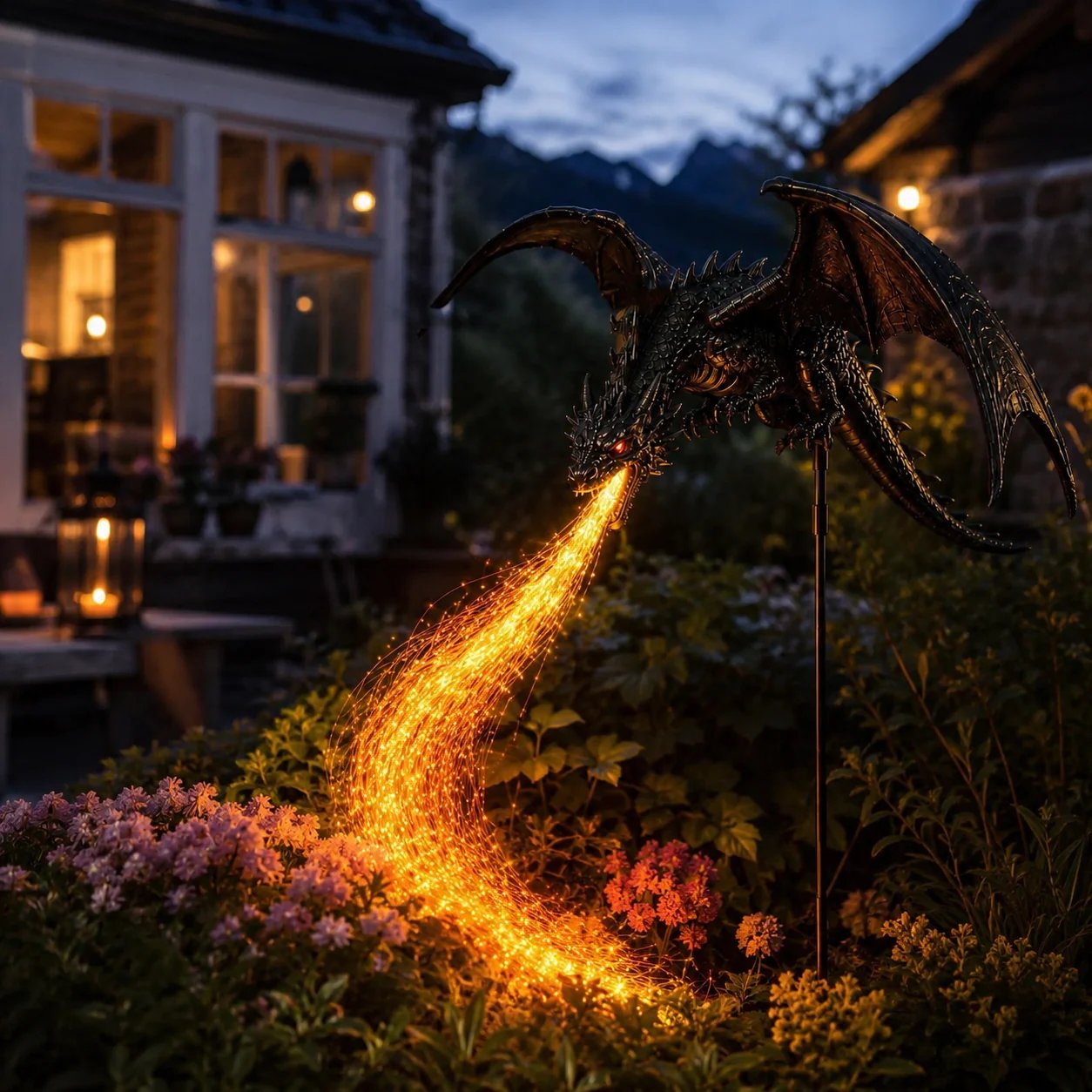 🔥LAST DAY 49% OFF - 🔥Solar Dragon Fire Garden Light