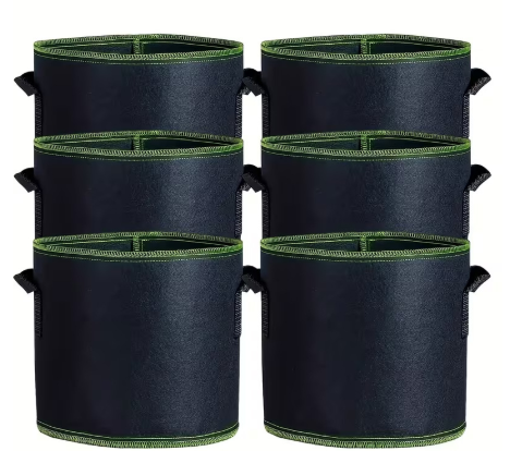 🌱 Gardzen 6-Pack 2 Gallon Grow Bags – 300G Thickened Fabric Pots with Handles | Heavy Duty Aeration for Healthier Roots & Bigger Harvest