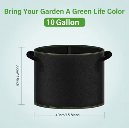 🌱 Gardzen 6-Pack 2 Gallon Grow Bags – 300G Thickened Fabric Pots with Handles | Heavy Duty Aeration for Healthier Roots & Bigger Harvest