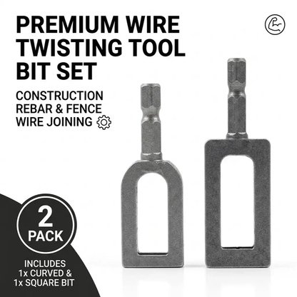 🔩 Heavy-Duty Wire Twister Tool for Drill ⚙️, High-Carbon Steel Rebar Tie Wire Twisting Bit, Fast Wire Tying Attachment for Construction 🏗️, Fencing 🚧, and Gardening 🌱