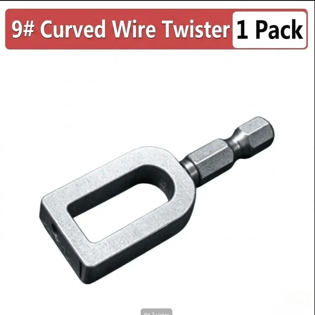 🔩 Heavy-Duty Wire Twister Tool for Drill ⚙️, High-Carbon Steel Rebar Tie Wire Twisting Bit, Fast Wire Tying Attachment for Construction 🏗️, Fencing 🚧, and Gardening 🌱