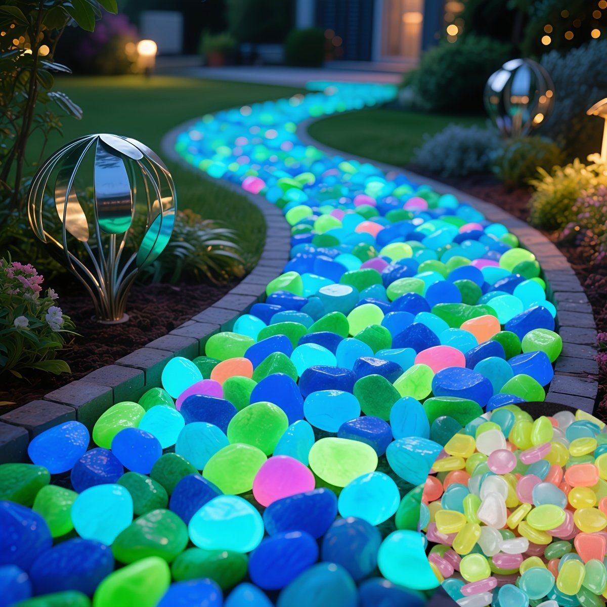 🏆Flash Sale⚡ 50K+ SOLD! Almost Gone-💥Glow In The Dark Rocks - Illuminate Your Outdoors with Enchanting Glow!