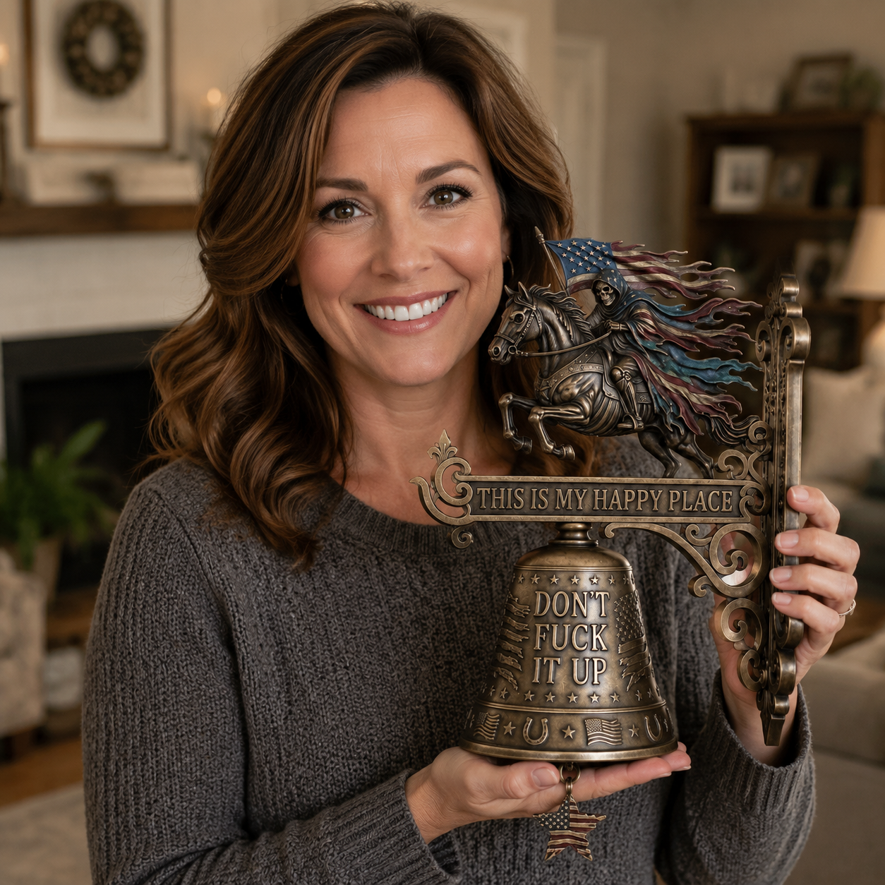 🔔GET 49% OFF TODAY ONLY 🐎 USA 250th Anniversary Patriotic Rider Wall Bell