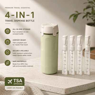 Portable 4-in-1 Travel Pump Bottle