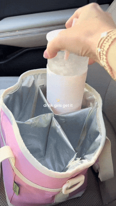 🔥HOT SALE 49% OFF🥤❄️Family Size 4 Compartment Drink Bag, Multiple Tumbler Carrier Caddy✨