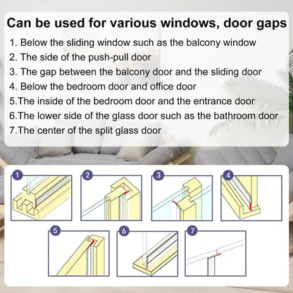 🔥LAST DAY SALE 49% OFF-16.4Ft Door Weather Stripping | Adhesive Draft Stopper Seal Strip for Doors, Windows & Shower Doors