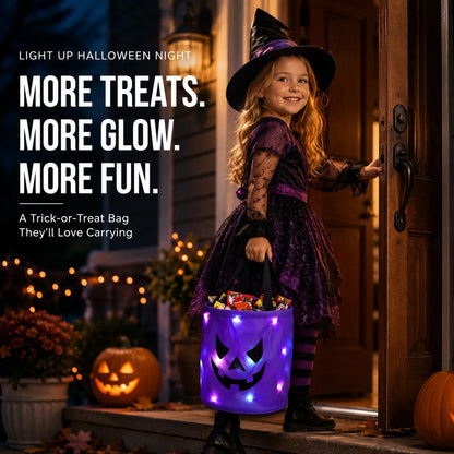 🎃LED Light-Up Halloween Candy Bag