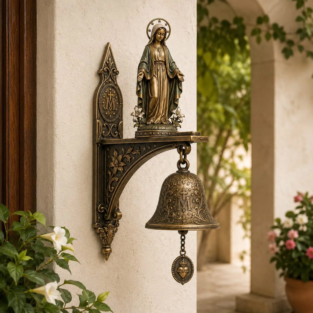 🙏 Our Lady of Grace Wall Bell – A Gift of Faith, Grace & Love 🔔