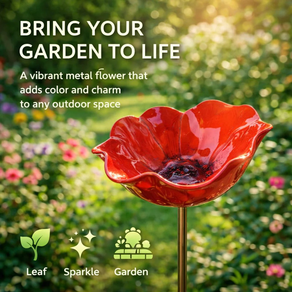 💖🎁2026 Mother's Day Gifts 49% Off--🎁Handmade Metal Flower Garden Stake🐦