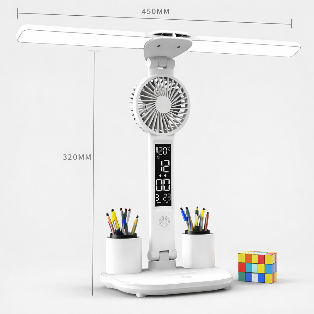 🔥Desktop Desk Lamp Fan with Smart LED Display & Touch Control