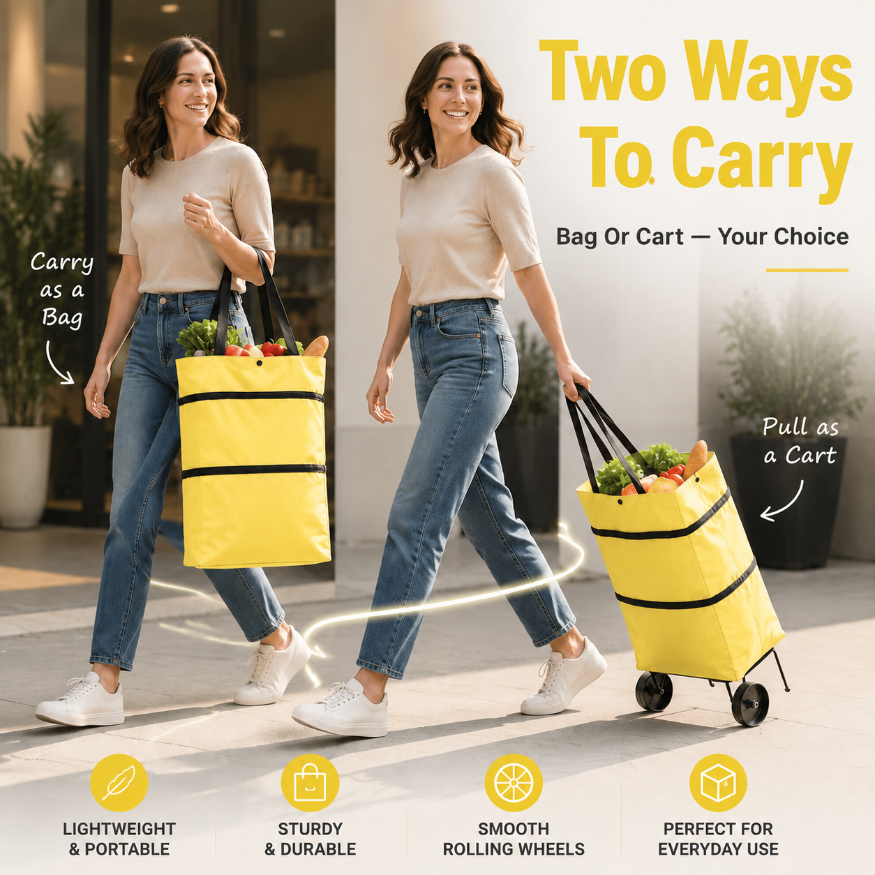 🔥HOT SALE 49% OFF🔥Foldable 2-in-1 Shopping Bag