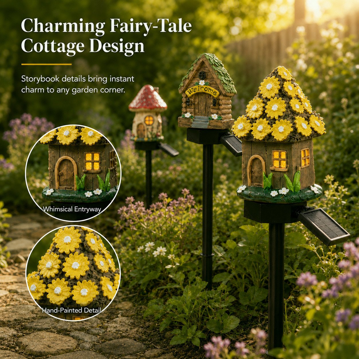 🔥Big Sale - 50% OFF🔥Solar Fairy-Tale Mushroom Cottage Garden Light – Magical LED Outdoor Decor for Gardens, Pathways & Cozy Backyard Spaces🍄