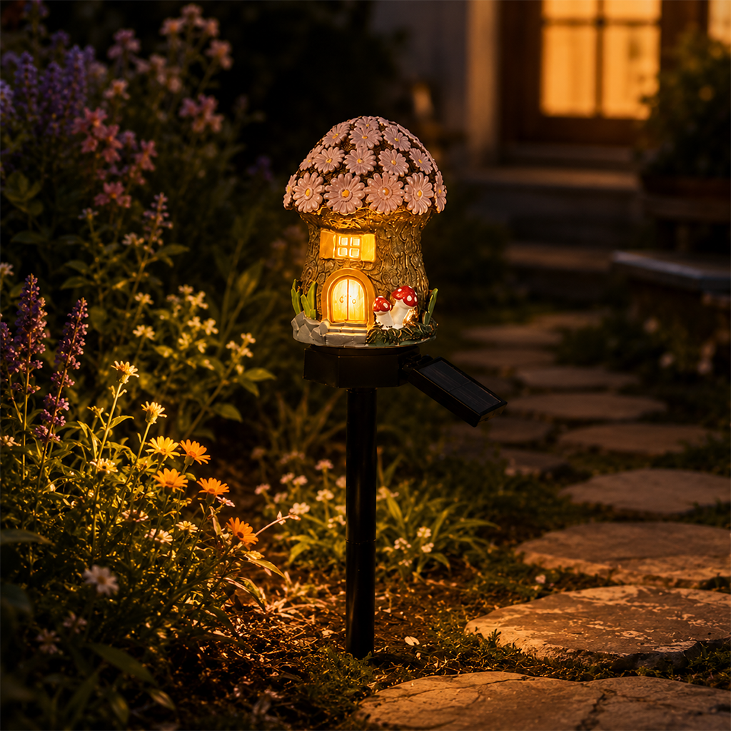 🔥Big Sale - 50% OFF🔥Solar Fairy-Tale Mushroom Cottage Garden Light – Magical LED Outdoor Decor for Gardens, Pathways & Cozy Backyard Spaces🍄