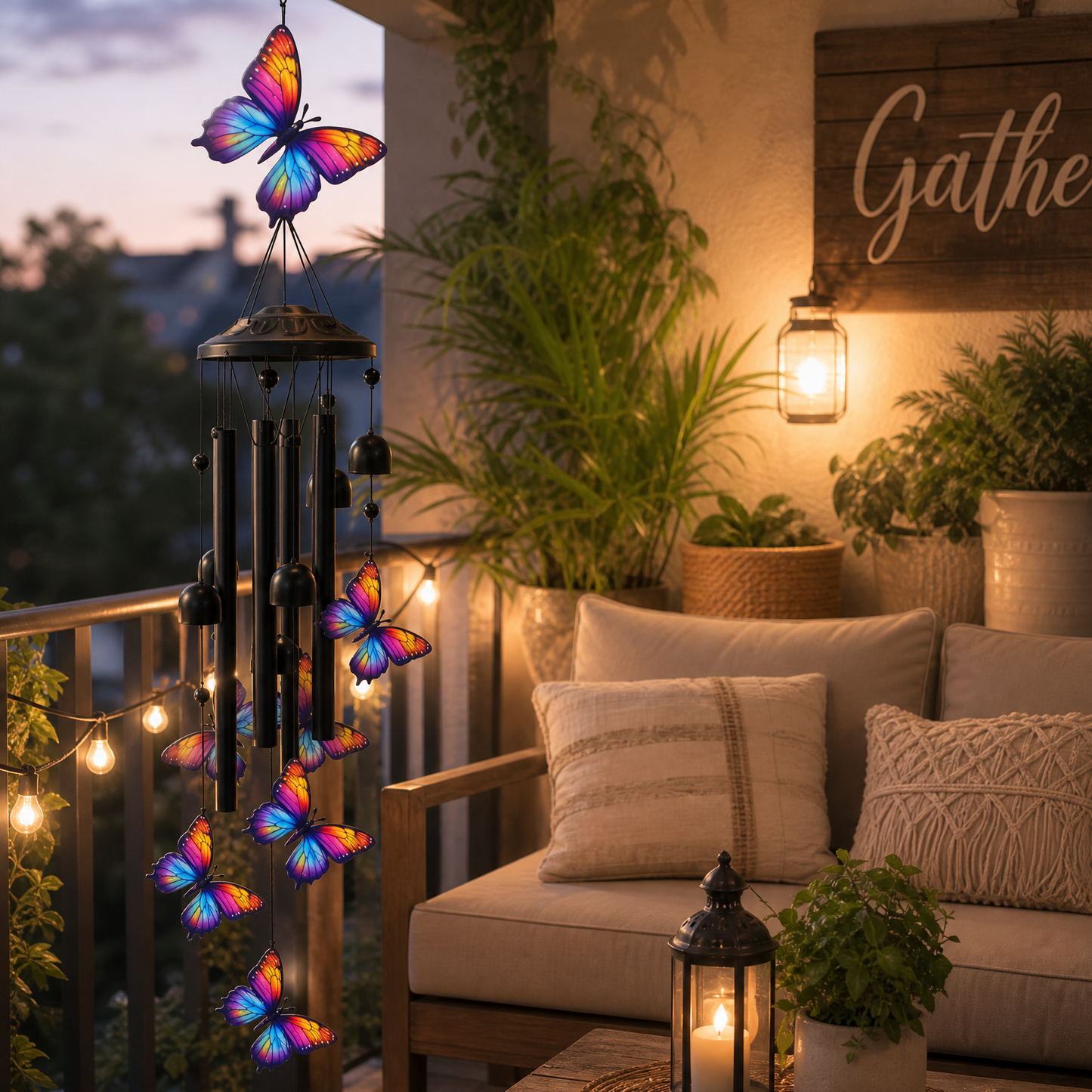 Cardinal Memorial Wind Chime Hanging Ornament for Garden and Patio