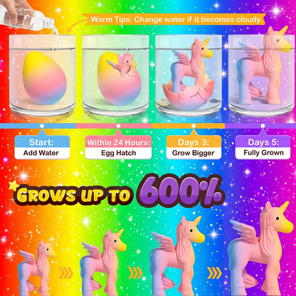 🦄Magical Hatching Unicorn Surprise Eggs✨6 Pack Enchantment & Surprise💦Water-Grow & Spark Joy — Kids’ Enchanted Surprise Toy🎁