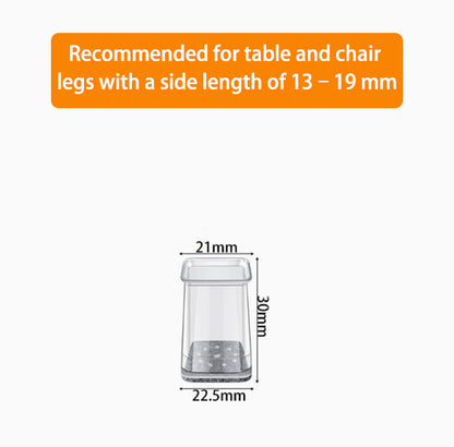 🛡️ 24Pcs Square Chair Leg Floor Protectors – Multi-Surface Protection
