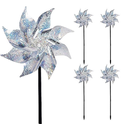 LAST DAY — BUY 6 GET 6 FREE 🔥Reflective Wind Spinner With Stake – Garden Bird Repellent Decor 🦅