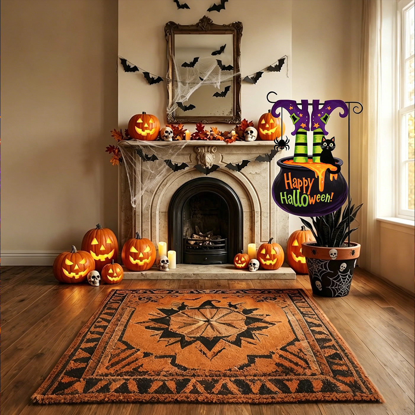 Light Up Your Yard This Halloween! Spooky Solar LED Garden Flags for Outdoor Decor