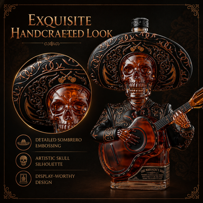 🥃 Limited-Time 50% OFF 💀 Mexican Mariachi Skeleton Decanter