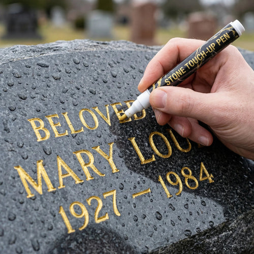 Tombstone Marker Pen – Restore Faded Grave Inscriptions | Gold, Black & Red | Weatherproof