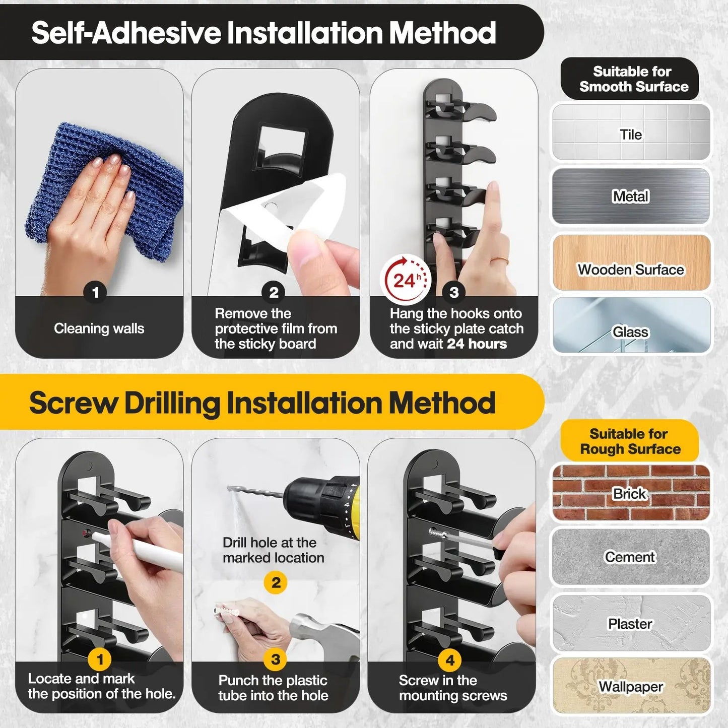 🎁Buy 1 Get 1 Free🎁Hat Hook for Wall 2 Pack Hat Organizer