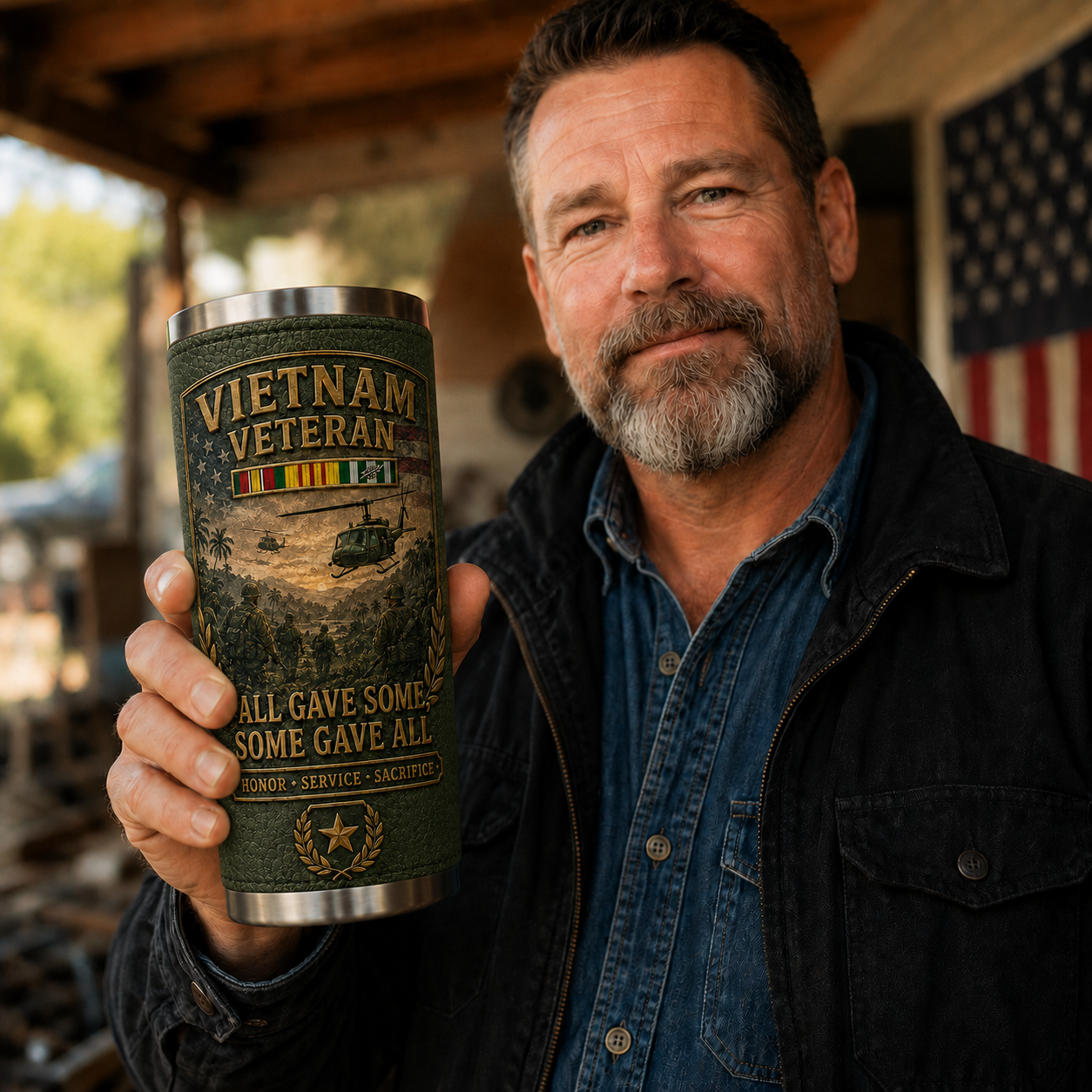 🔥 HOT SALE 55% OFF 🇺🇸 Vietnam War Veteran Commemorative Travel Tumbler