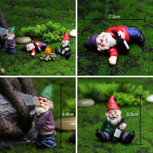 🔥 46% OFF Today — Drunk Dwarf Garden Gnome Figurines | Funny Resin Statue Set 🎁