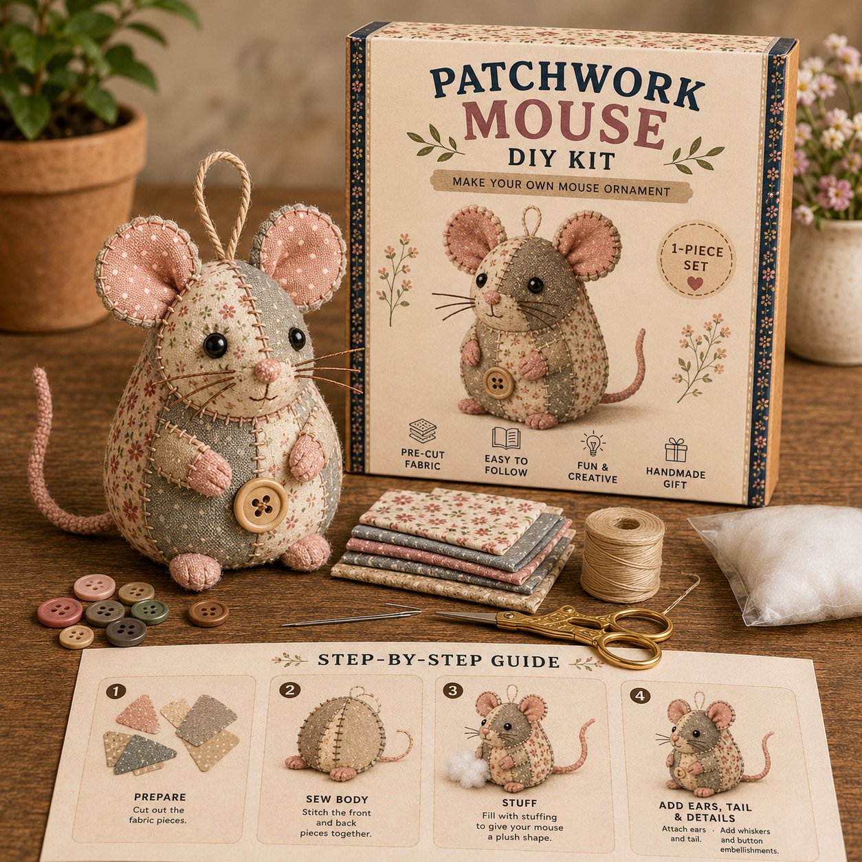 🧵🔥2026 Hot Sale DIY Patchwork Animal Kit – Create Your Own Adorable Animals
