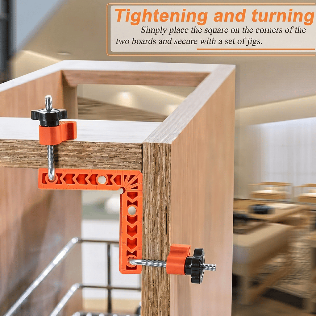 🔧90 Degree Corner Clamp & Positioning Square Set - ABS Plastic L-Shaped Tool