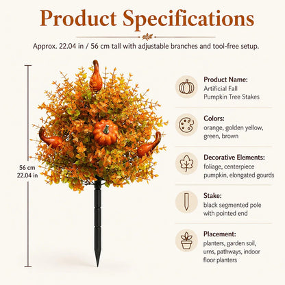 🔥  Artificial Fall Pumpkin Tree Stakes