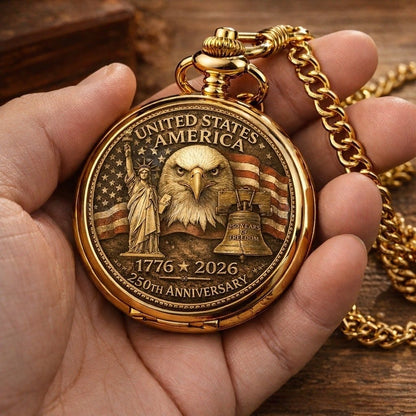 Declaration of Independence 250th Anniversary Commemorative Pocket Watch