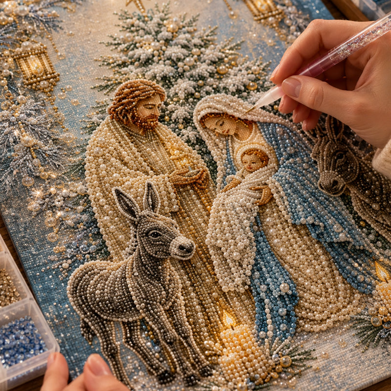 🎄 LAST DAY 49% OFF –🌟 Nativity Scene Diamond Painting Kit