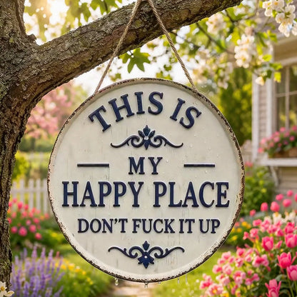 🏡✨ “This Is My Happy Place” Door Sign
