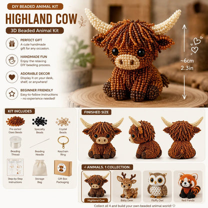 🔥2026 Hot Sale -🧵 3D Beaded Animal DIY Kit | Perfect Gift for Craft & Animal Lovers ✨