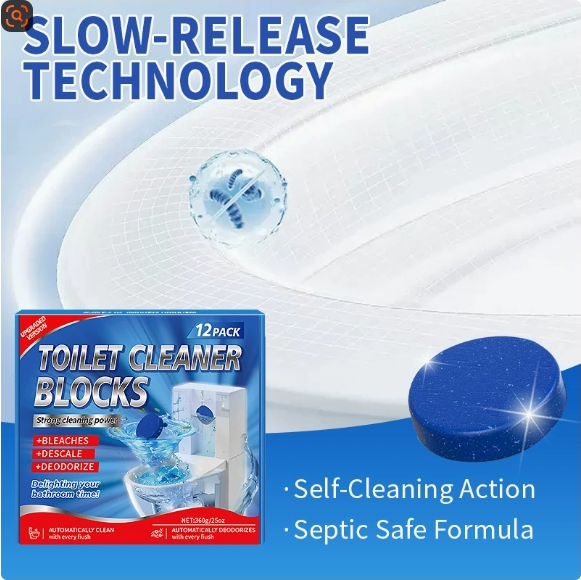 🚽 Toilet Bowl Cleaner Tablets | 🔥 Buy 1 Get 1 Free & Buy 2 Get 2 Free | ✨ Auto Bleach, Descale & Deodorize