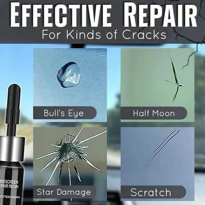 🏭Direct from glass factory, Buy 3 Get 2 Free！💦One drop fixes all glass cracks！🚗Glass Crack Repair Agent
