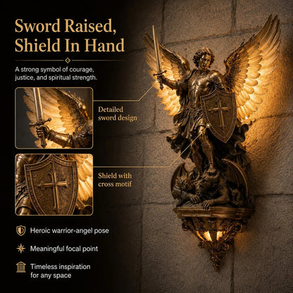 🔥 50% OFF TODAY ✨ Divine Archangel Wall Light | Protection & Faith Decor
