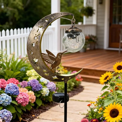 🌙 Moonlit Hummingbird Solar Garden Light🐦