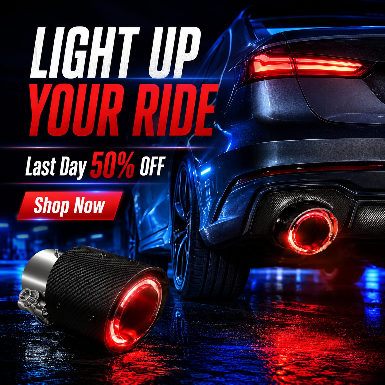 🔥 Last Day 49% OFF 🔥-fire-breathing illuminated Exhaust Pipe