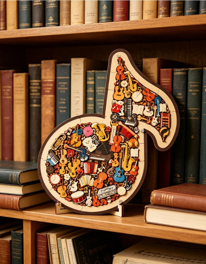 🔥🎶Musical Note Instrument Jigsaw Puzzle Ornament