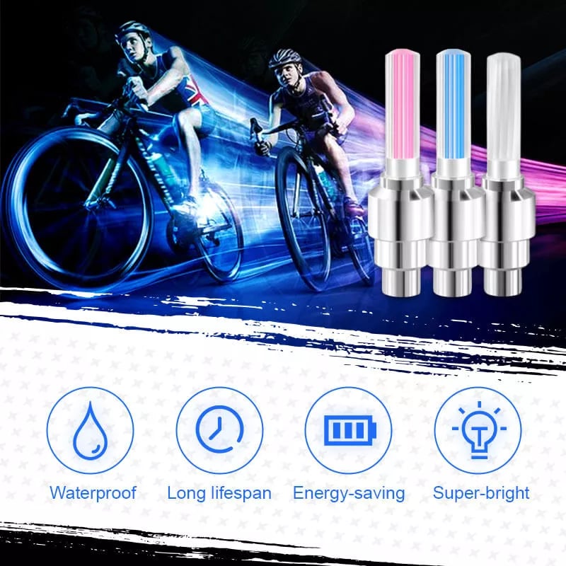 🚗 Universal Waterproof LED Wheel Lights for Car, Bike & Motorcycle