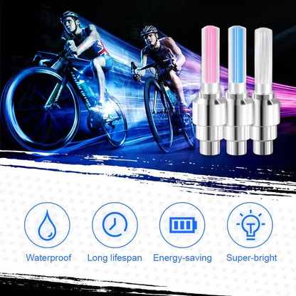 🚗 Universal Waterproof LED Wheel Lights for Car, Bike & Motorcycle