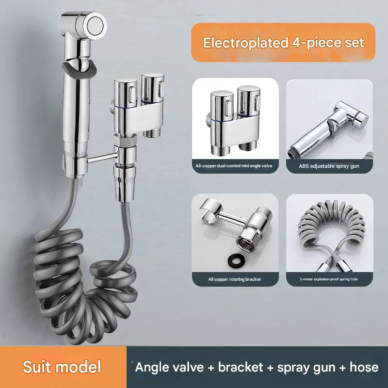 🔥Last Day 50% OFF🔥 1-In-2-Handheld Out Dual Control Valve Bidet Sprayer for Toilet