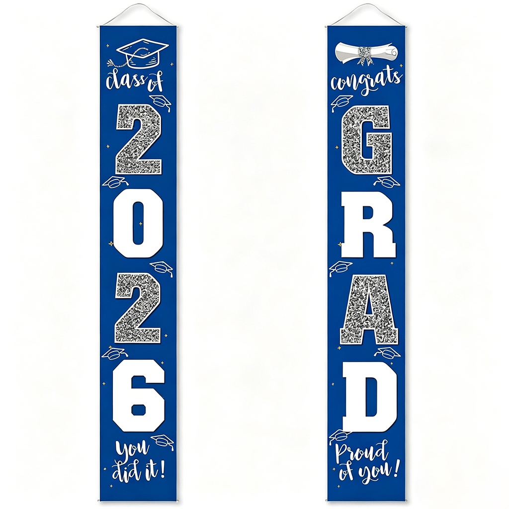 🎓Class of 2026 Graduation Banner | Congrats Grad Front Door Porch Decor for Graduation Party
