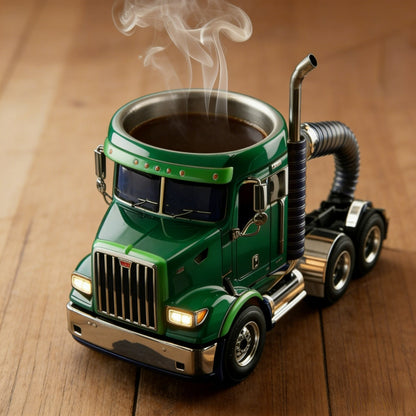 Durable Semi-Truck Shaped Coffee Mug – Handcrafted Resin Mug for Family & Friends 🚛☕